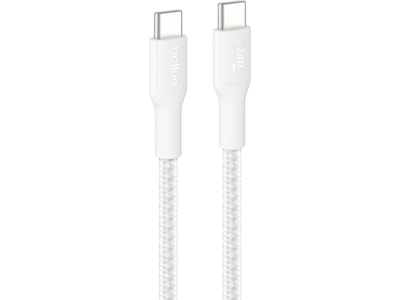 Belkin 240W USB-C flätad kabel 1m (vit)