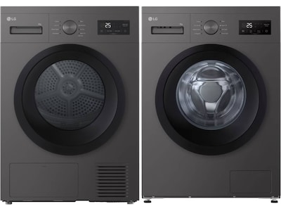 LG F4A1009NDK tvättmaskin (mörk silver) + torktumlare