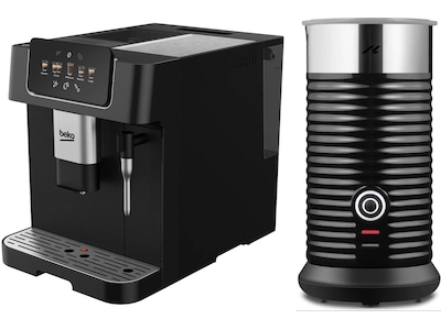 Beko CEG 7302 B Helautomatisk espressomaskin (svart) + mjölkskummare