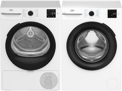 Beko KBM3WFT31041W tvättmaskin 10 kg + KBM3TF31023W torktumlare 10 kg