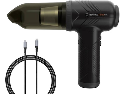 Hedgehog TurboVAC trådlös dammsugare/luftblåsare (svart) + USB-C kabel