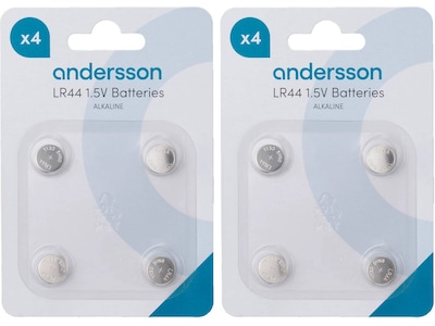 Andersson LR44 knappcellsbatterier 2x4-pack