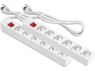 ON 6-vägs strömförgrenare 1.5m 2-pack