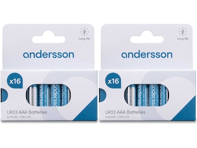 Andersson AAA batterier, 2x16-pack