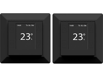Mill Smart WiFi golvtermostat 2-pack (svart)