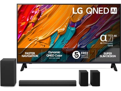 LG 43'' QNED7E AI 4k 43QNED7EA6B (2025) + soundbar