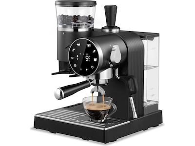 Loeffen LFEM7000 Espressomaskin med kvarn och mjölkskummare