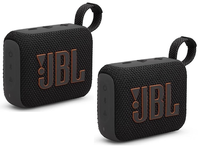 JBL GO 4 Trådlös Bluetooth Högtalare 2-pack (Svart)