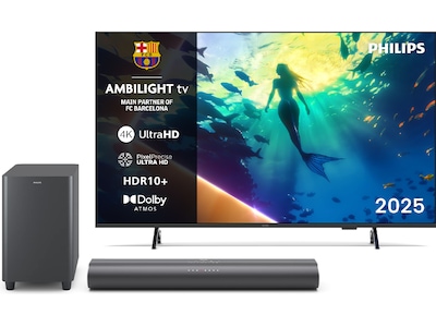Philips 55" 4K LED Smart Ambilight TV PUS8000/12 (2025) + Soundbar