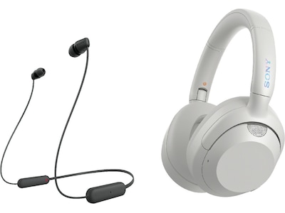 Sony ULT WEAR trådlösa hörlurar Over-Ear (vit) + Sony WI-C100