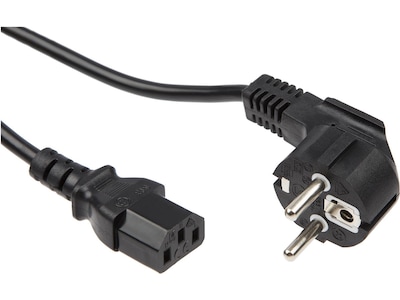 Schuko till C13 Strömkabel 2m (svart)