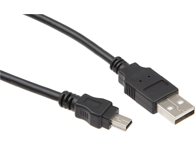 USB-A till USB Mini-B kabel 2m (svart)