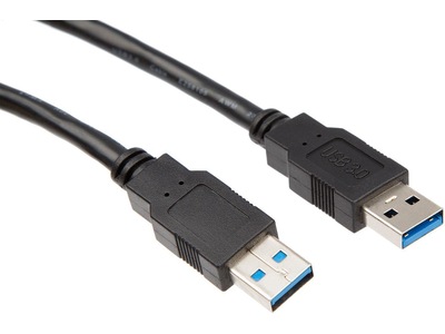 USB-A förlängningskabel 2m (svart)