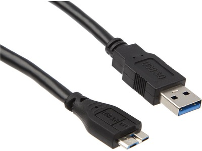 USB-A till USB Micro-B kabel 1m (svart)