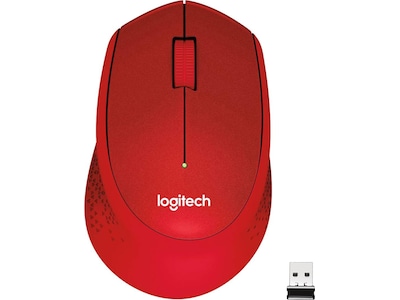 Logitech M330 Silent Plus Trådlös Röd