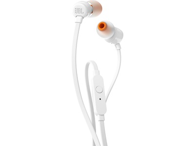 JBL T110 hörlurar med sladd In-ear (vit)