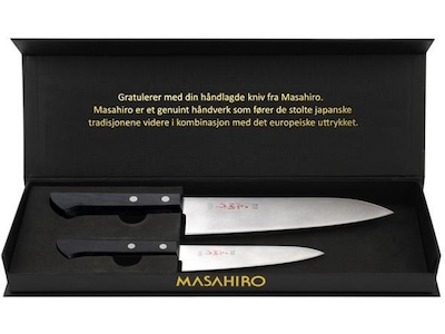 Masahiro knivset Svart - Presentset