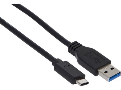USB-A till USB-C kabel 2m (svart)