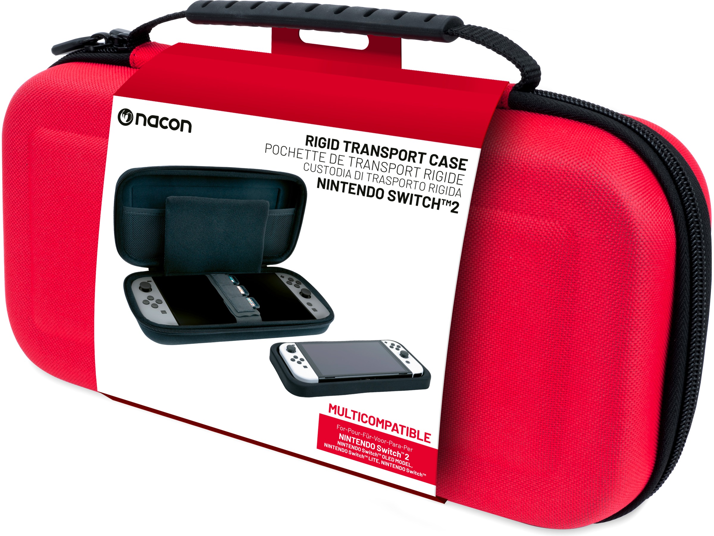Nacon Transport Case for Nintendo Switch 2 (röd) Tillbehör till spelkonsoler