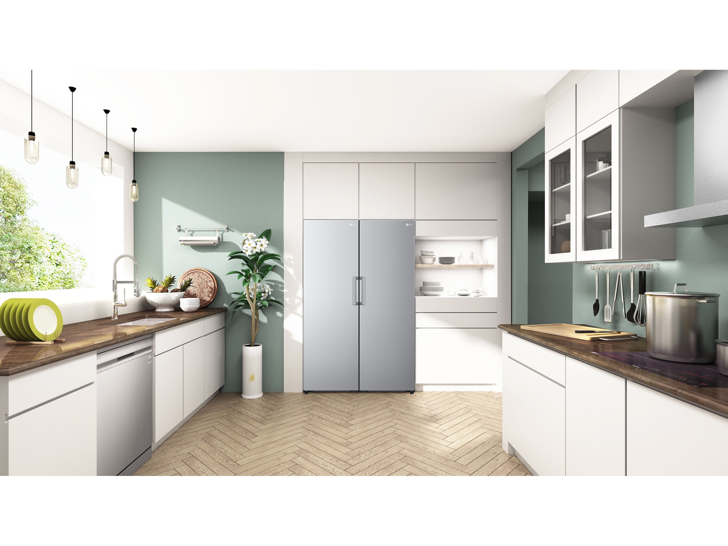 LG GLT51PZGSZ Kylskåp (stål) + Frysskåp Kylskåp