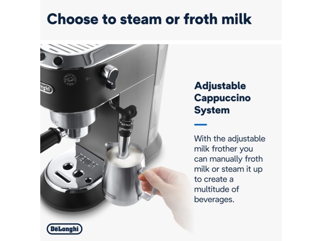 DeLonghi Dedica Style EC685.BK Manuell espressomaskin (svart) -B-Grade Demo hem & hushåll