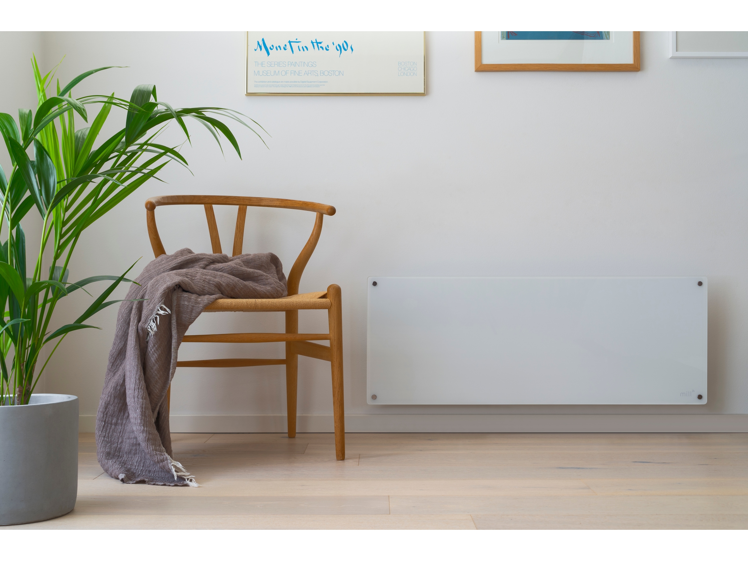 Mill Glas Panelelement 1300W (vit) Panelelement