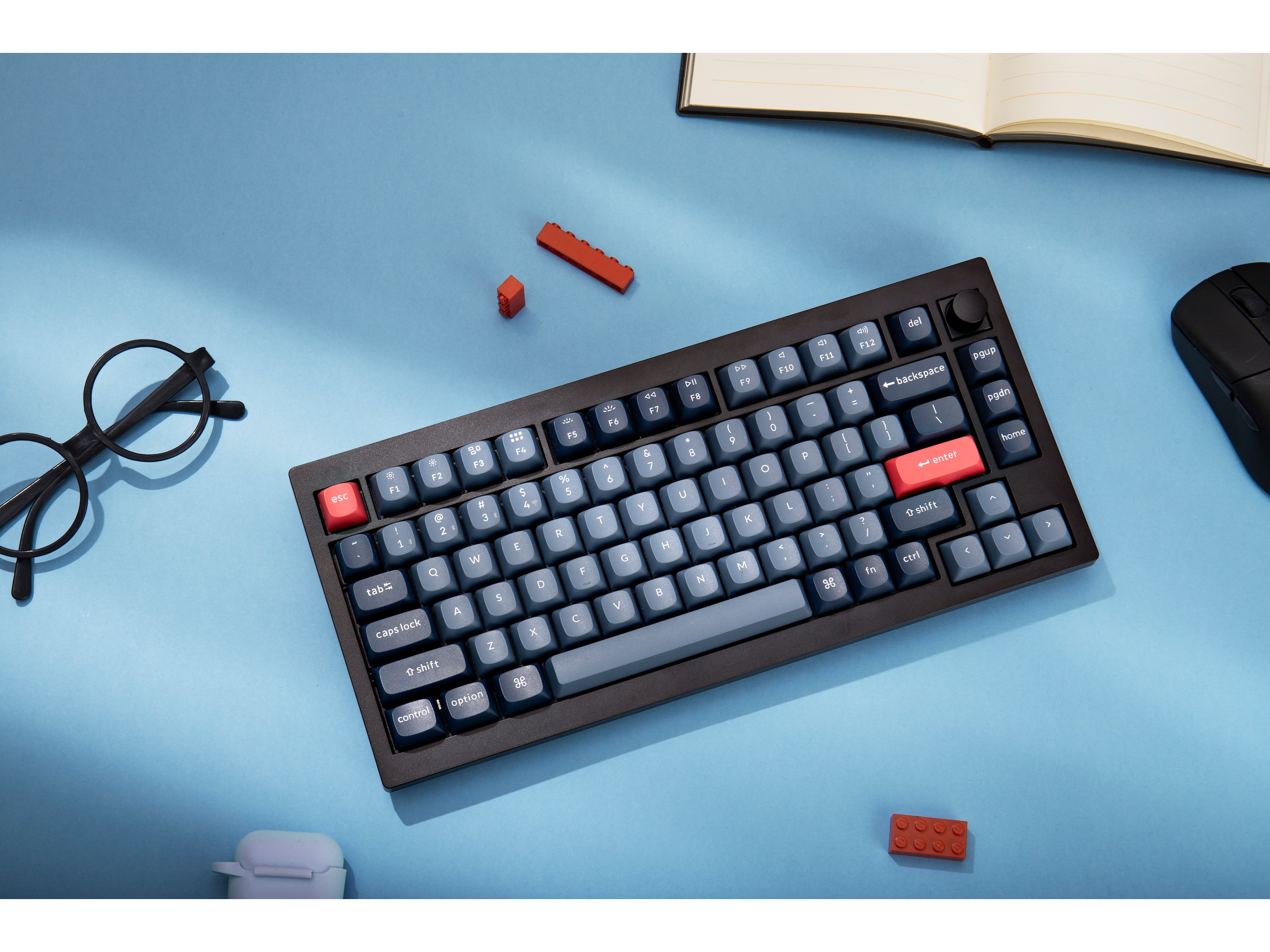Keychron V1 MAX Gateron Jupiter Red trådlöst gamingtangentbord Gamingtangentbord