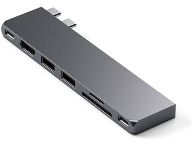 Satechi MacBook Air M2 Slim Pro Docking (rymdgrå) Dockningsstation och USB-hub