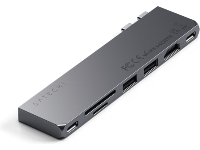 Satechi MacBook Air M2 Slim Pro Docking (rymdgrå) Dockningsstation och USB-hub