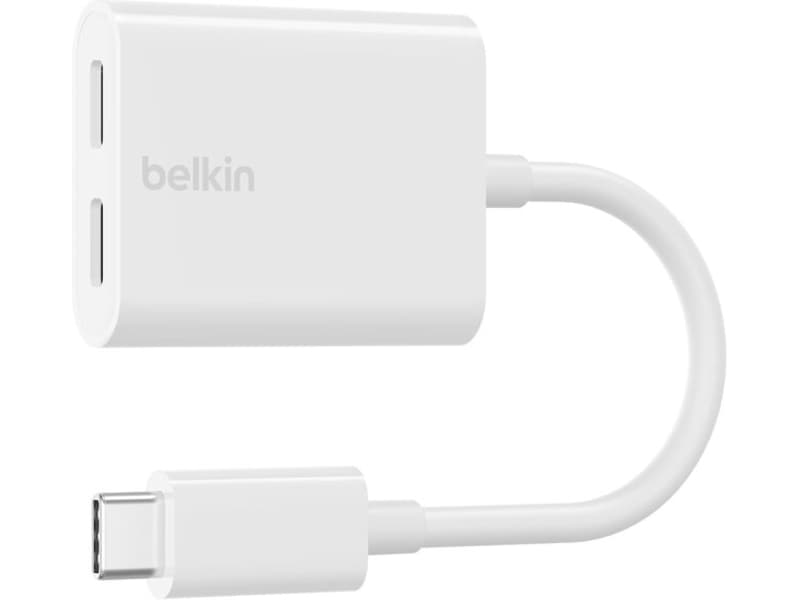 Belkin USB-C Audio + Charge Adapter (vit) Kabel adapter och övergångar