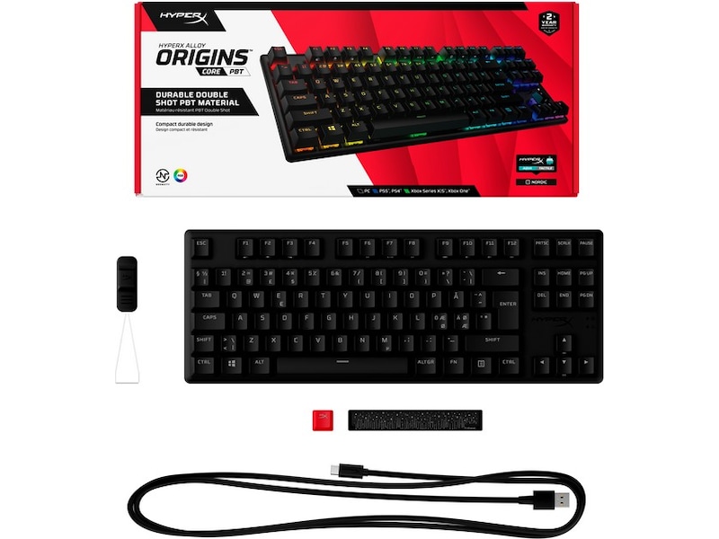 HyperX Alloy Origins Core PBT Gamingtangentbord TKL (svart)  -B-Grade Demo tangentbord