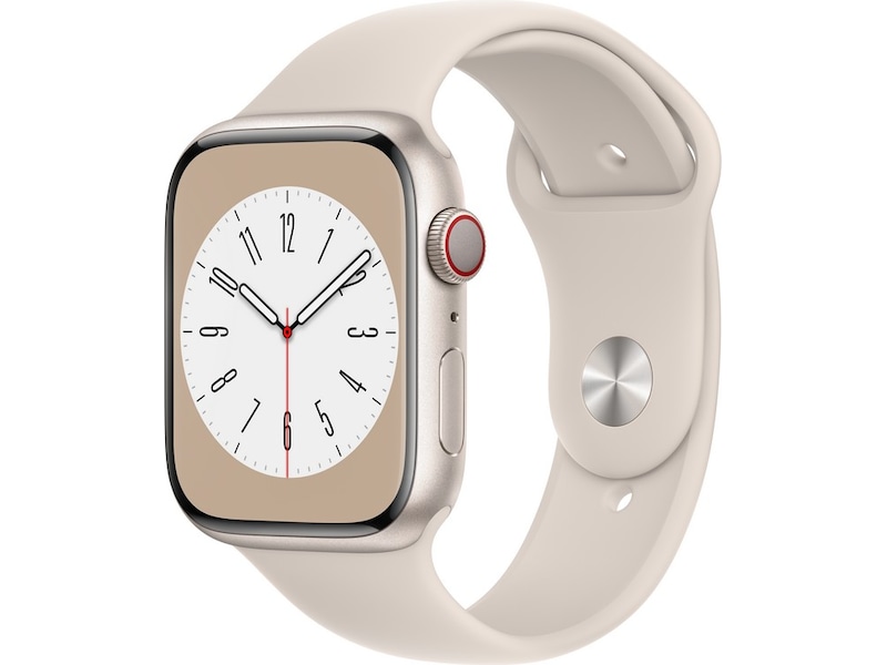 Apple Watch Series 8 45mm GPS Aluminium (stjärnglans) Smartwatches