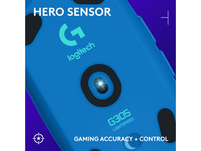 Logitech G305 LIGHTSPEED Trådlös Gamingmus (blå) Gamingmus