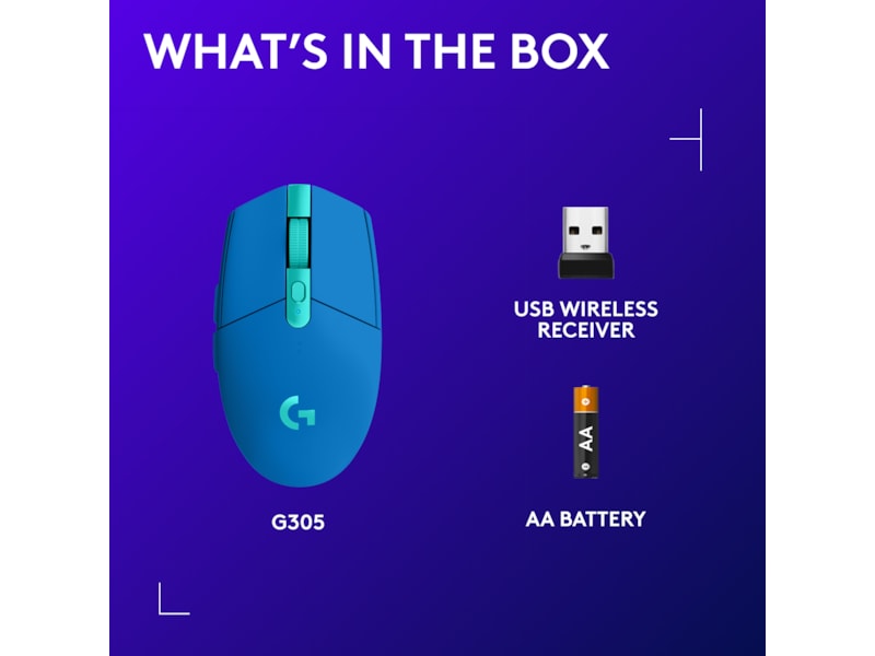 Logitech G305 LIGHTSPEED Trådlös Gamingmus (blå) Gamingmus