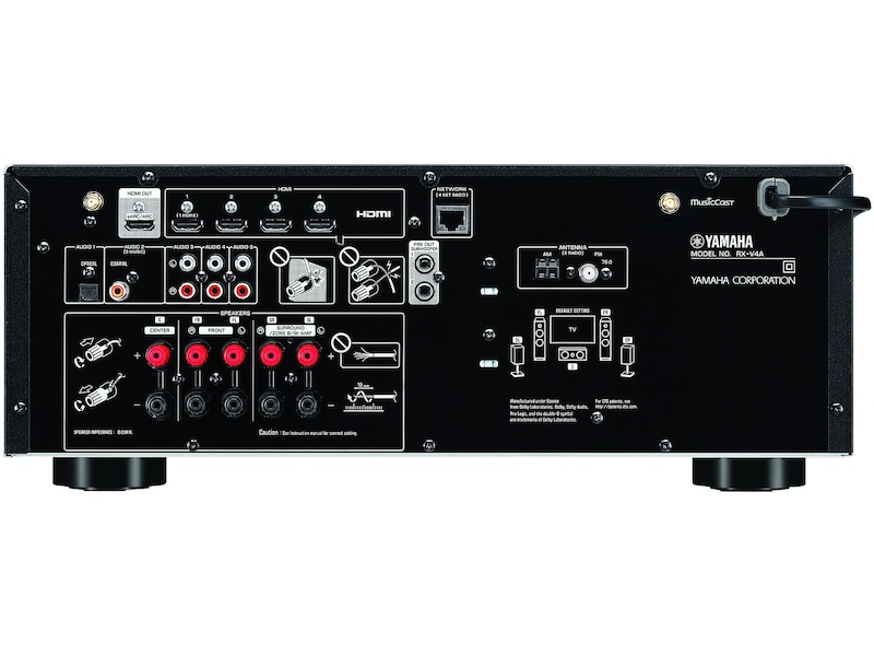 Yamaha RX-V4A receiver (svart) Receiver
