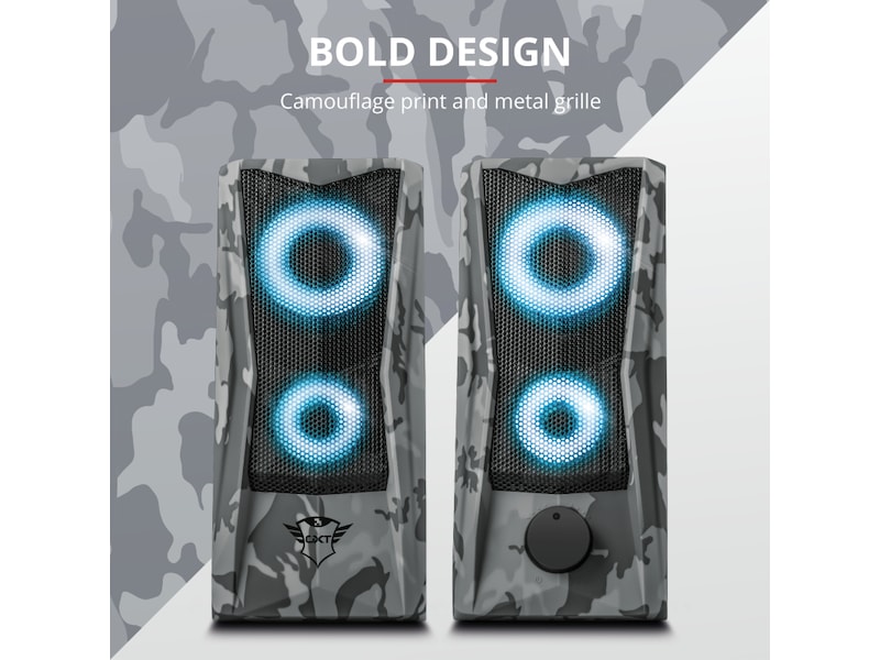 Trust GXT 606 Javv RGB Verlichte 2.0 Speakerset pc-luidspreker Zwart