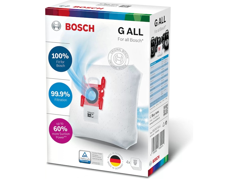 Bosch BBZ41FGALL Dammsugare dammpåse, PowerProtect Typ G ALL Tillbehör för dammsugare & rengöring