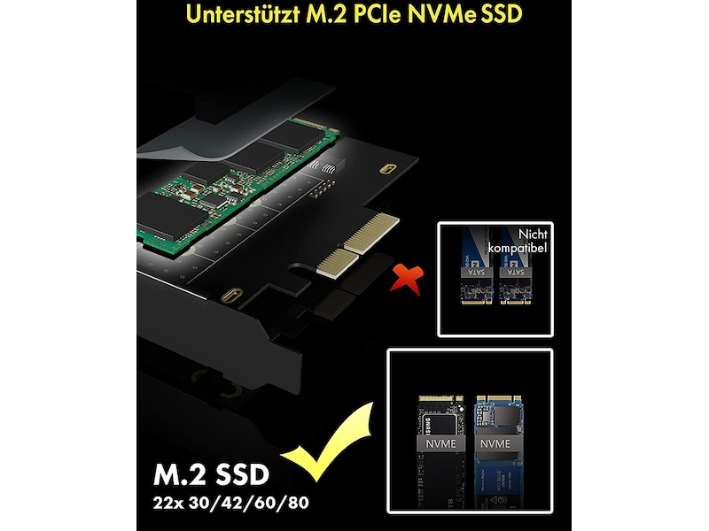 ICY BOX PCIe Extension Card med heat sink Tillbehör