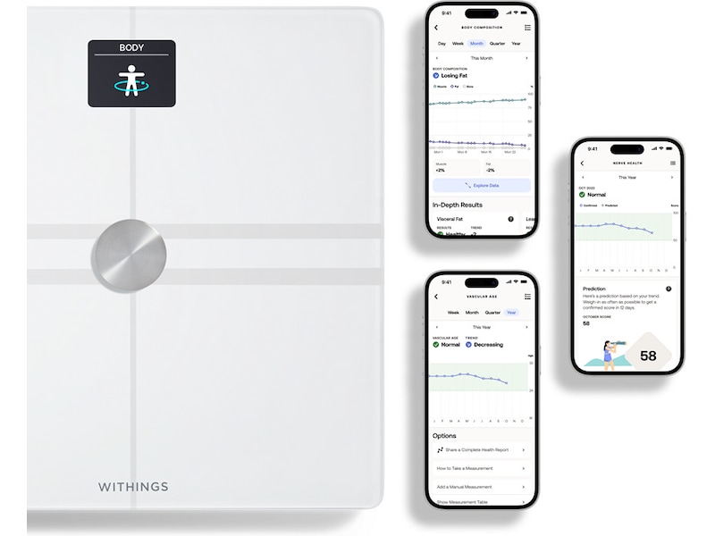 Withings Body Comp Wi-Fi smart badvåg (vit) Personvågar