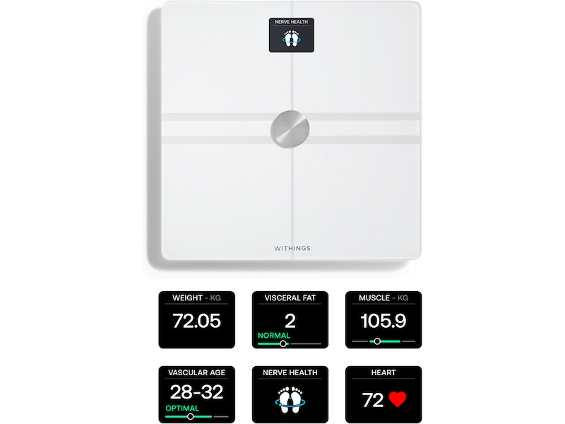 Withings Body Comp Wi-Fi smart badvåg (vit) Personvågar