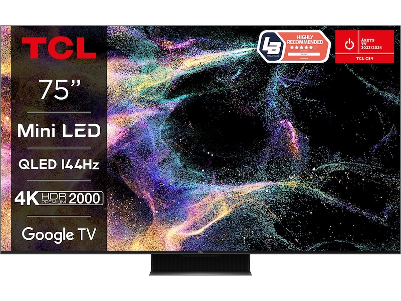 TCL 75" C849 Mini LED 4K Google TV 144Hz 70 - 79 tums TV