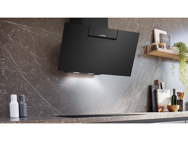 Siemens iQ300 LC87KFN60 Ventilator (svart) Väggmonterad köksfläkt