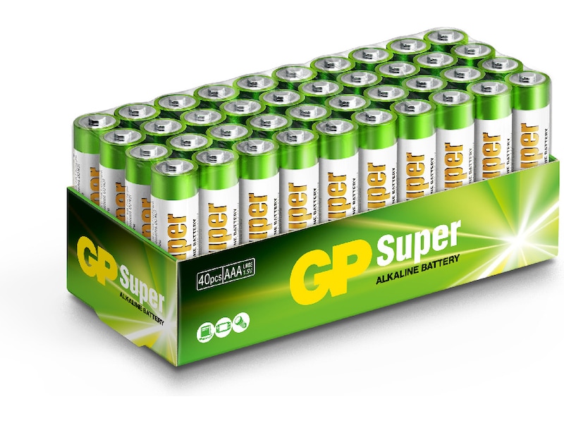 GP Super Alkaline AAA/LR03 batteri, 40-pk Batterier för allmänt bruk