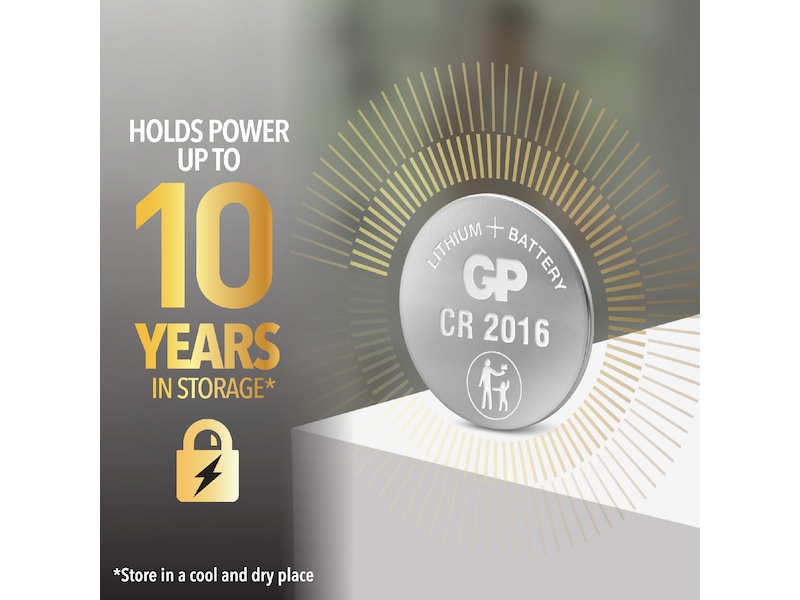 GP Lithium CR2025 batteri, 4-pk Batterier för allmänt bruk