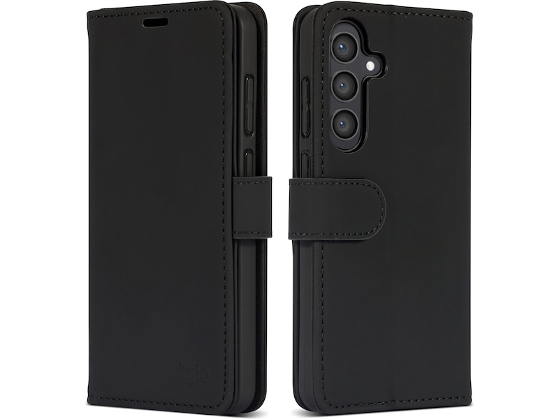 iiglo Galaxy S24+ Plånboksfodral (svart) Mobilskal