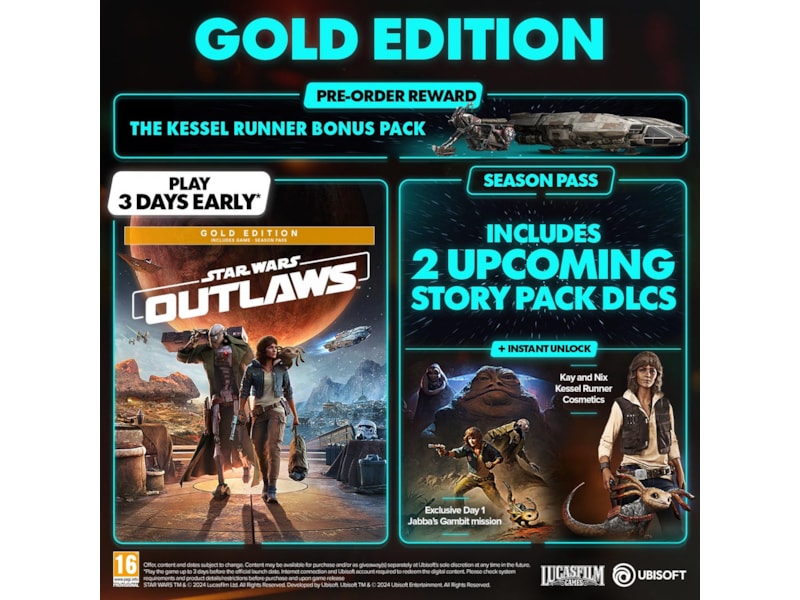 Star Wars Outlaws - Gold Edition Spel till Xbox Series X/S