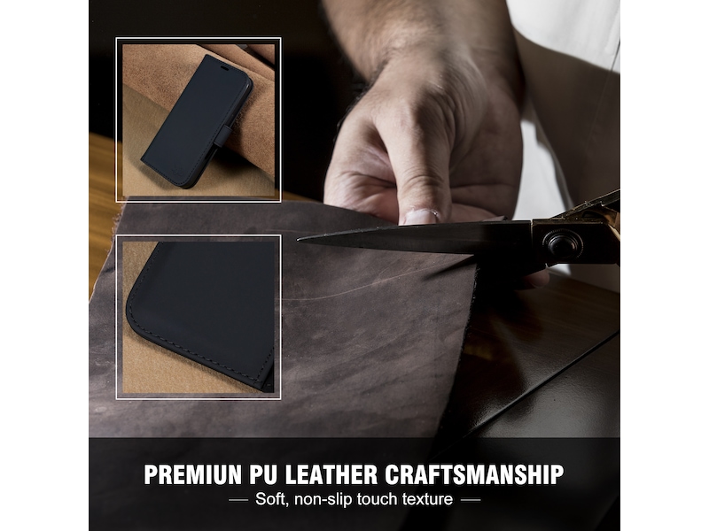 iiglo iPhone 16 Plånboksfodral (svart) Mobilskal