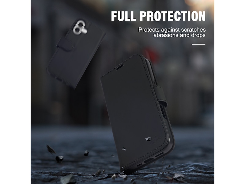 iiglo iPhone 16 Plånboksfodral (svart) Mobilskal