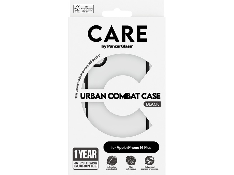 PanzerGlass CARE iPhone 16 Plus Urban Combat skal (transparent) Mobilskal