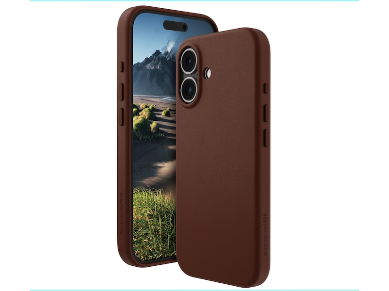 dbramante1928 iPhone 16 Roskilde läderskal (dark tan) Mobilskal